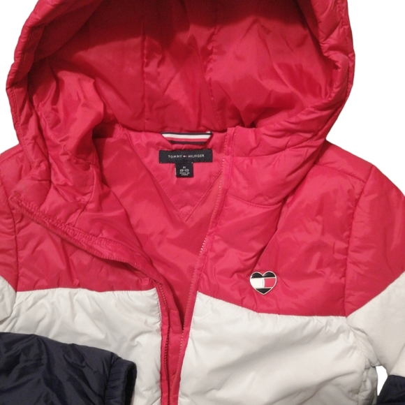 Tommy Hilfiger Girls Puffer Jacket Size M (8/10) - Picture 3 of 5